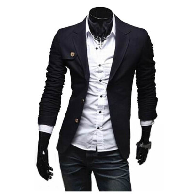 

Zogaa Fashion Slim Two Single-breasted Pure Color Mens Suit