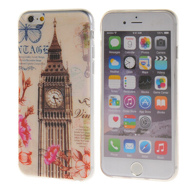 

MOONCASE Clock Tower Pattern Silicone Gel TPU Flexible Shell Protective Case Cover for Apple iPhone 6 Plus ( 5.5 inch ) a01