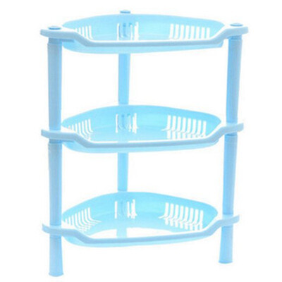 

UpperX Detachable Three Layer Blue Plastic Mini Shelves Rack Storage Holder