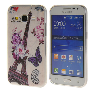 

MOONCASE Eiffel Tower Pattern Silicone Gel TPU Flexible Shell Protective Case Cover for Samsung Galaxy Core Prime G3608 a03