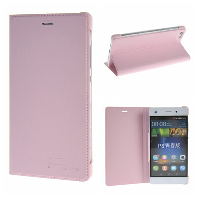 

MOONCASE Huawei Ascend P8 Lite ЧЕХОЛ ДЛЯ Premium PU Leather Pouch Flip Pink