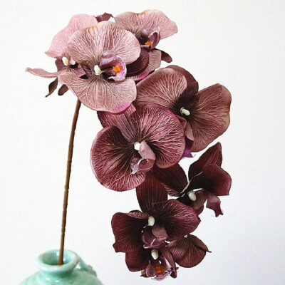 

2pcs 11Heads large Orchid Artificial Flowers Moth Butterfly Orchids Home Wedding Decoration fleurs artificielles deco anniversaire