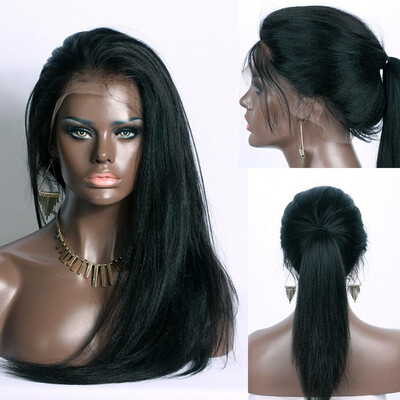 

9A Yali Straight Lace Front Human Hair Wigs Straight Brazilian Virgin Hair Wigs with Baby Hair 130 Density for Women10-26inches