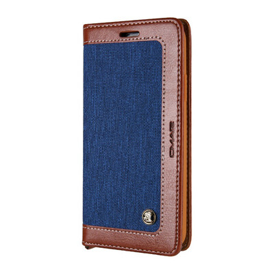 

Luxury Leather Jeans canvas Credit Card Wallet Flip Case for iphoneX 8 7 6s phone Cover Bags For iphone6plus 7plus With Card Slot