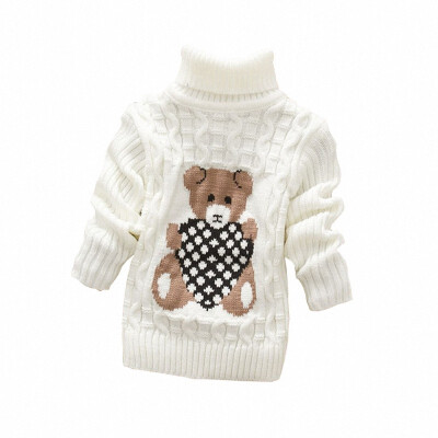 

Children Clothes High Quality Baby Girls Boys Pullovers Turtleneck Sweaters Autumn Winter Warm Cartoon clothes wear Kids Sweater