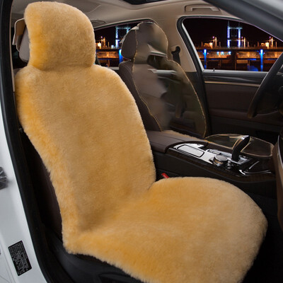 

1 PCS Australian Pure Sheepskin Fur Seat Cover Super Warm Comfortable Universal Car Seat Cover Wool Car Seat Covers Auto Cushion