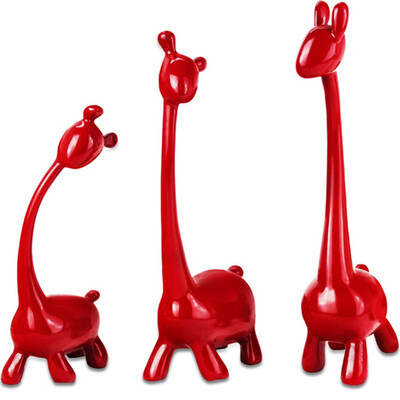 

Golden fire to the three family of deer ornaments Chinese red creative home furnishings gifts