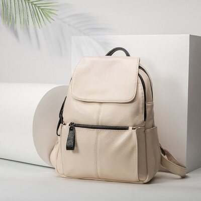 

2018 Summer New Shoulder PU Leather Backpack for Womens Fashion Casual Leather Ladies Travel Bag