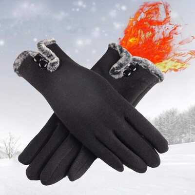 

Fake fur making outdoor riding&playing mobile phone urban winter women warm gloves 2018 new discount hot selling
