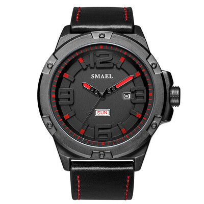 

2018 Watch Outdoor Sports Quartz Watch Waterproof Calendar Leather Multi Function Mens Watch