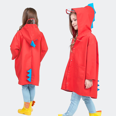 

Banjeni childrens raincoat non-disposable boy girl poncho cloak raincoat cute little dinosaur schoolbag poncho cloak child rain gear reusable yellow
