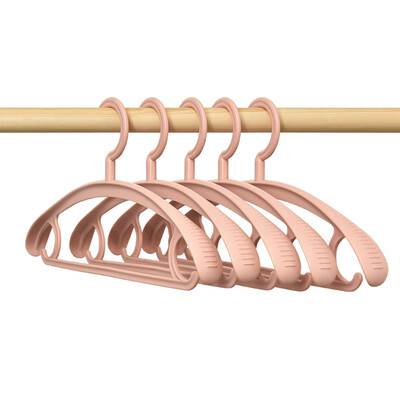 

Ting Hao wide shoulder hanger slip non-marking hanger adult large hanger drying rack ya pink 10 only TH4055