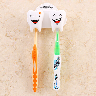 

Bethus strong suction cup toothbrush holder with lid creative suction cup type couple toothbrush seat free punching toothbrush with dust toothbrush box 2 card slot