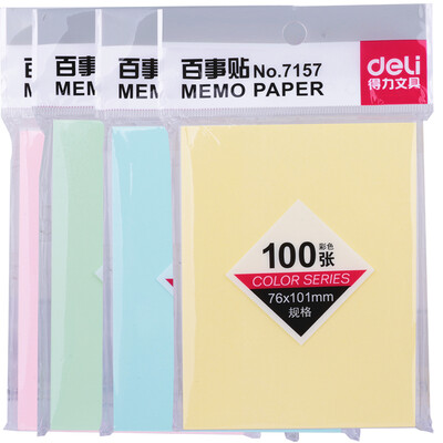

Deli 7157 Pepsi stickers sticky notes paper color message paper convenience stickers 76 101mm 12 this equipment