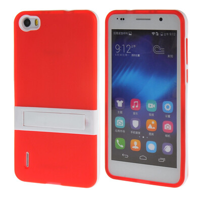 

MOONCASE Huawei 6 Дело Желе цвета силиконовый гель ТПУ Тонкий с подставкой обложка чехол для Huawei Honor 6 Красной