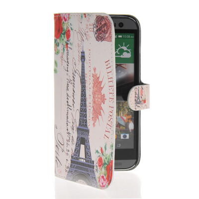 

MOONCASE Scenic Design Leather Side Flip Wallet Card Slot Pouch Stand Shell Back ЧЕХОЛ ДЛЯ HTC One M8