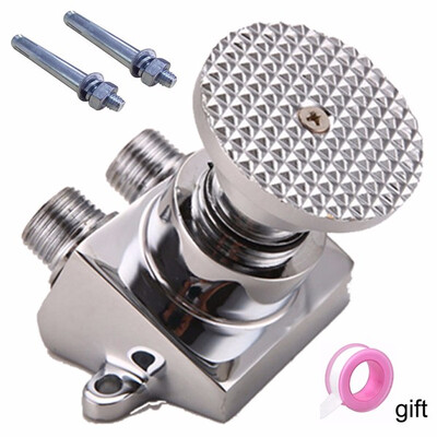 

BaiDaiMoDeng Copper Faucet Basin Floor Mount Pedal Hospital Medical Laboratory Foot Switch Tap Single Value