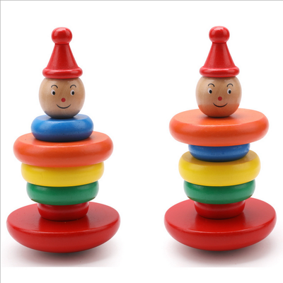 

Baby folding Music Rainbow tower ring toys stacked loop rainbow circle baby early education puzzle toys