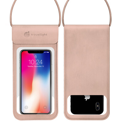 

Light travel mobile phone waterproof bag touch screen diving set underwater photo outdoor drifting seal waterproof set rose gold