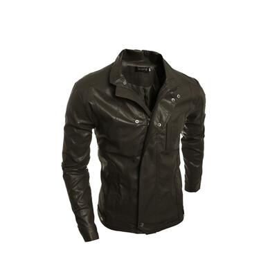 

Zogaa New Men Jacket Fashion Stand Collar Waist