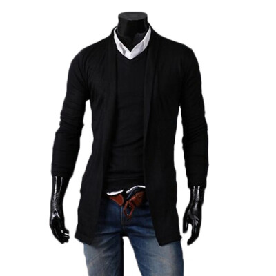 

Zogaa New Men's Cardigan Medium Length Casual Slim