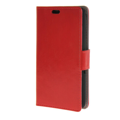 

MOONCASE Smooth PU Leather Flip Wallet Card Slot Bracket Back Case Cover for Sony Xperia E4G Red