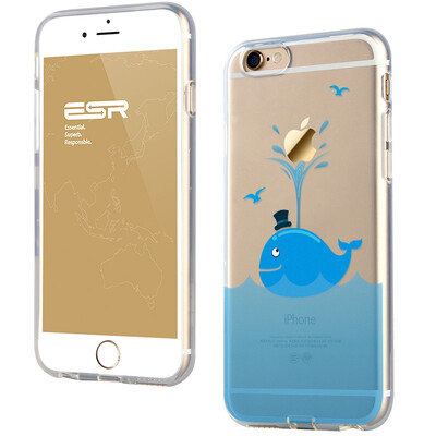 

(ESR) iPhone6 ​​/ 6s телефон чехол / защитная крышка 4,7-дюймовый мобильный телефон Apple 6S устанавливает силиконовые прозрачные противоскользящие мягкие раковины, какая серия синих китов джентльмен