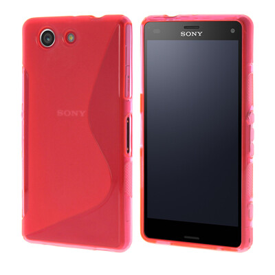 

MOONCASE  - Line Soft Silicone Gel TPU Flexible Shell Protective Case Cover for Sony Xperia Z4 Compact (Mini) Hot pink