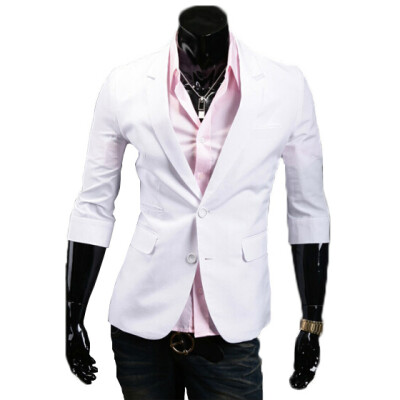 

Zogaa New Mens Suit Slim Half Sleeve