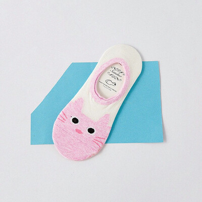 

CAT Warm comfortable cotton bamboo fiber girl womens socks ankle low female invisible color girl boy hosier 1pair2pcs