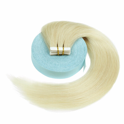 

BHF Hair Tape Hair Extension Remy Human Hair Brazilian Silky Straight White Seamless Tape In Hair 2 20PcsPack