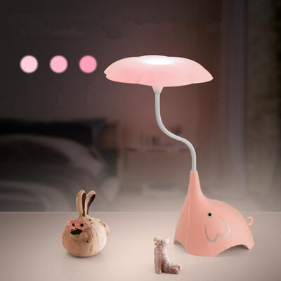 

JIPUSH New fancy childrens cartoon table lamp recharging remote control bedside animal night lamp baby feeding lamp touch atmosph