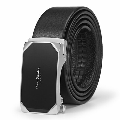 

Pierre Cardin man automatic buckle belt Korean version of the tide business first layer leather belt JFA81210210YA black
