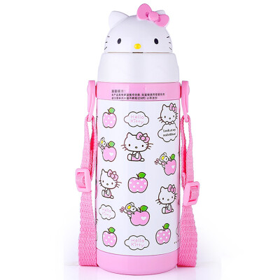 

Hello Cattle Hellokitty Insulation Cup Child Vacuum Suction Cup Male Female Student Stainless Steel Portable Water Cup 380ML WHITE