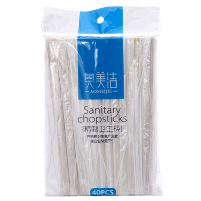 

Jingdong supermarket] Ogilvy & Mather clean disposable chopsticks camping fast food hygiene independent packaging 40 pairs of equipment