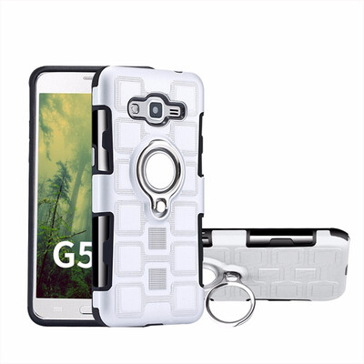

SHS Phone Case For Samsung Galaxy G530J2 PrimeJ7 Max Luxury Armor Ring Bracket Silicon TPU Lattice texture Protection
