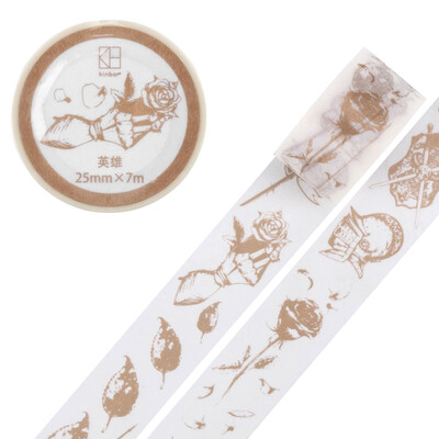 

Kinbor PDA&paper tape 10mm7mhand book sticker color tape gold border DTB64258