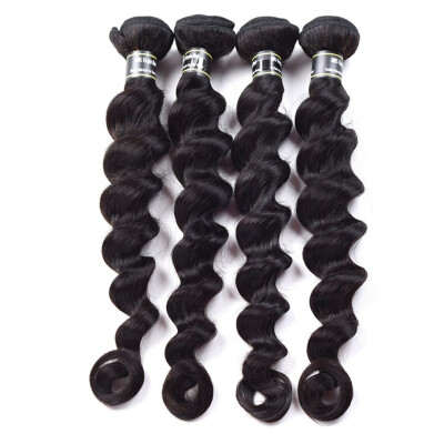 

Amazing Star Malaysian Loose Wave Bundles Human Hair Extensions 7A Unprocessed Virgin Hair 4 Bundles Can Be Dyed&Bleached