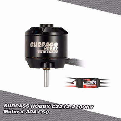 

SURPASS HOBBY 2208 1350KV 14 Poles Brushless Motor 20A ESC 2-4S for RC Airplane Fixed-wing Glider Warbirds