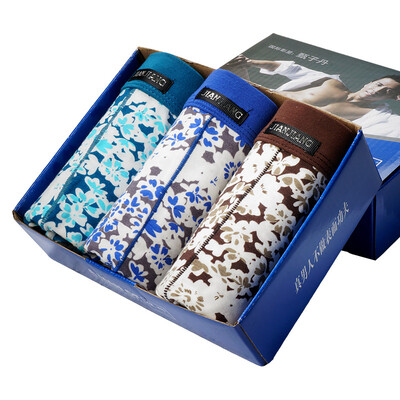 

[Jingdong supermarket] men's underwear men [3] modal fiber pretty print men's flat underwear mixed color XXL