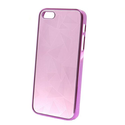 

Pink For iPhone 5 5S Brushed Aluminium Case Cover Profile Triangle+Stylus Pen