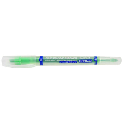 

Cherry Sakura water-based double-headed fluorescent marker pen VK-T 329 fluorescent green color pen painted DIY greeting card with a pen Japanese imports