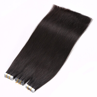 

BHF Hair Tape Hair Extension Remy Human Hair Brazilian Silky Straight White Seamless Tape In Hair 2 20PcsPack