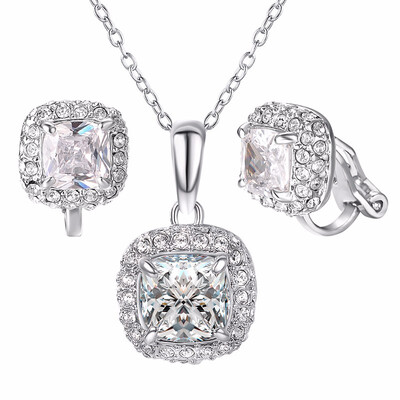 

Yoursfs Bridal Jewelry Set White GP Bridal Jewelry Gift Set Muti-style for Wedding
