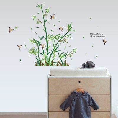 

Bamboo Wall Stickers Plants Wallpaper Home Living Room Decor Rree Removal Decals