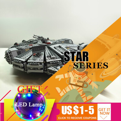 

05007 1381pcs Star Series wars Force Awakens Millennium Toys Falcon set Building Blocks Compatible with 75105 Gifts lepin