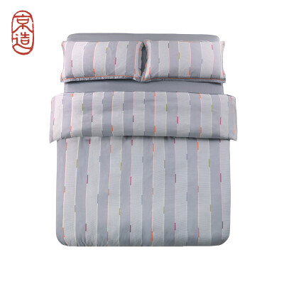 

JINGZAO Waffle weave cotton knitted beddings Skin soft 15 meters bed Set of 4