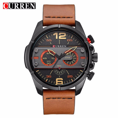 

CURREN 2017Men Watch Luxury Brand Army Military Watch Men Leather Sport Watches Quartz Waterproof Wristwatch relogio mascul 8259