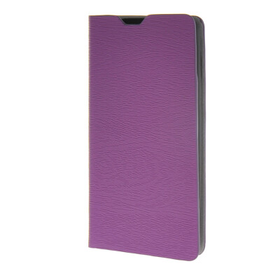 

MOONCASE Wood Skin PU Wallet Flip Card Stand Back Leather Case Cover for LG Leon 4G LTE C40 H340n Purple