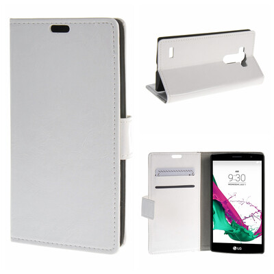 

MOONCASE LG G4 Beat G4S ЧЕХОЛ ДЛЯ Flip Leather Wallet Card Holder Bracket Back Pouch White 03